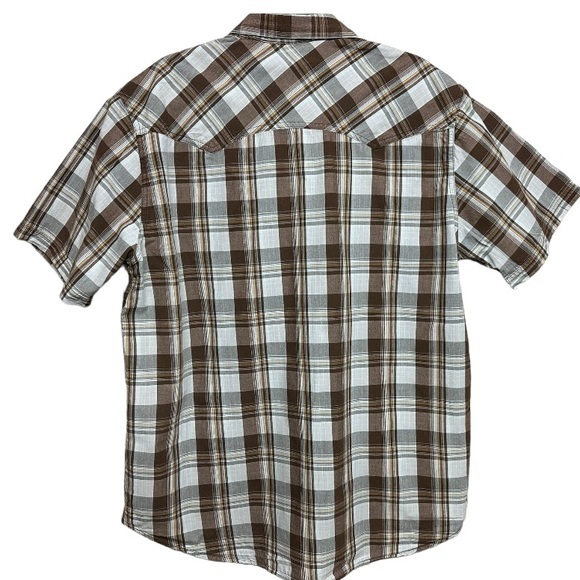 Pearl Snap Aeropostale Authentic Fit Vintage Western Buttons Plaid Shirt Size XL - Picture 2 of 7